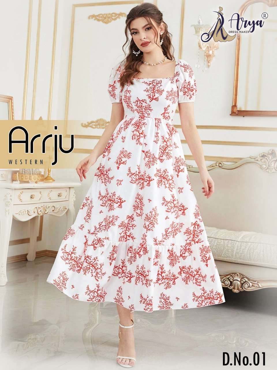 Arya Dress Maker 01 Elara Gown Pink Full Stitched Cotton Slub Gown and  Dupatta